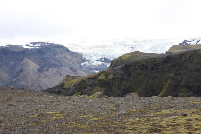 Our way is between 2 glaciers